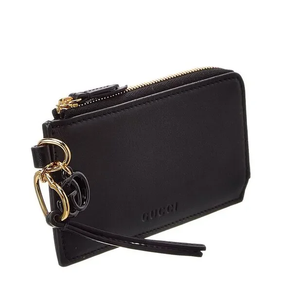 Gucci Double G Leather Card Case, Black - Picture 3 of 3